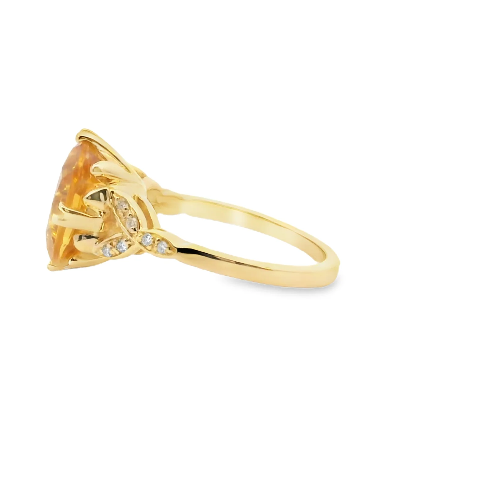 Citrine and Diamond Accent Ring - Image 3