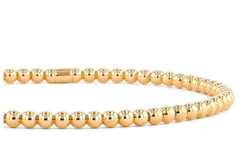 Couture 18K  Gold Bead Stretch Bracelet - Image 3