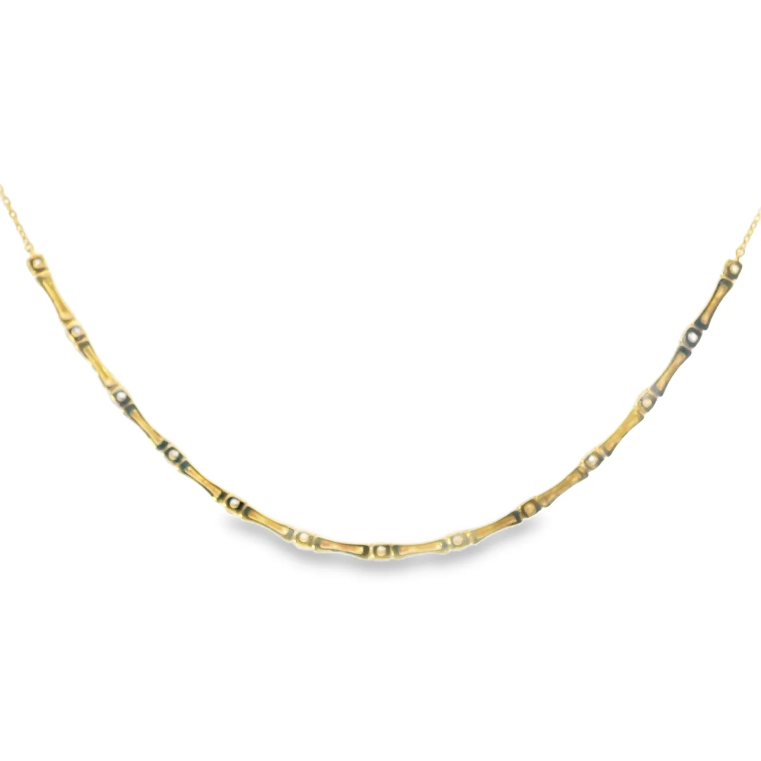 Diamond Bamboo Bar Pendant - Image 3