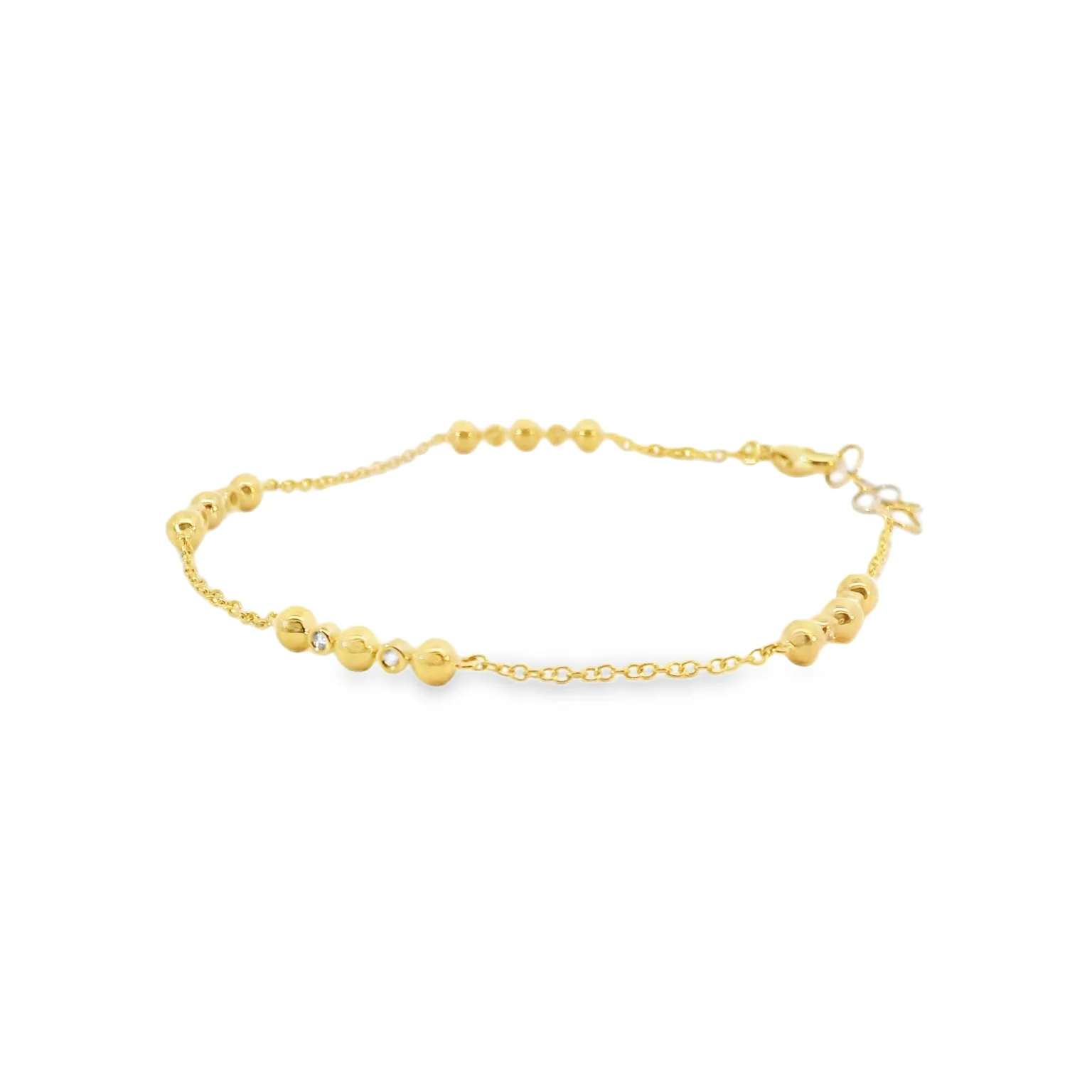 Diamond Beaded Station Bracelet - Image 2