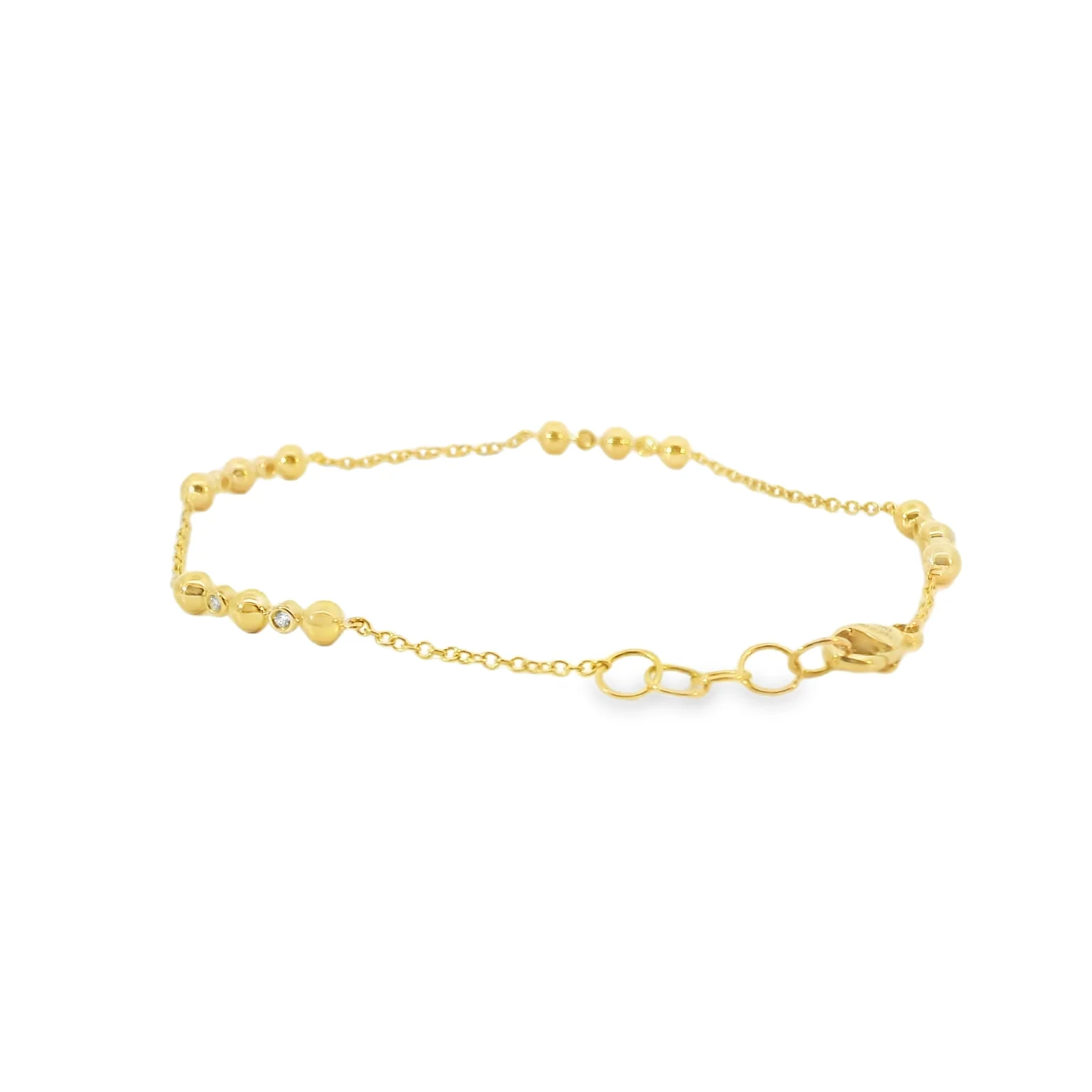 Diamond Beaded Station Bracelet - Image 3