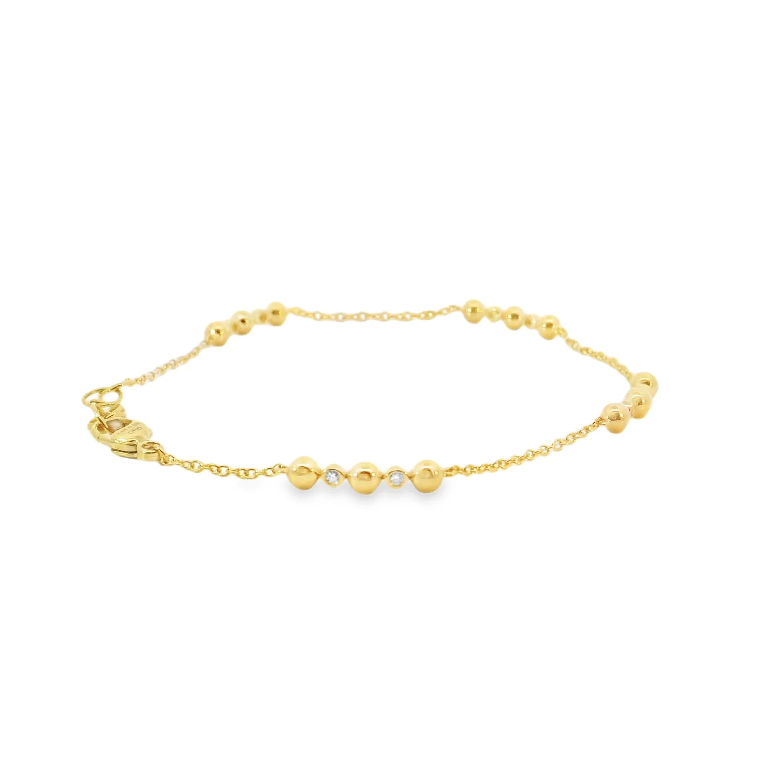 Diamond Beaded Station Bracelet - Image 4