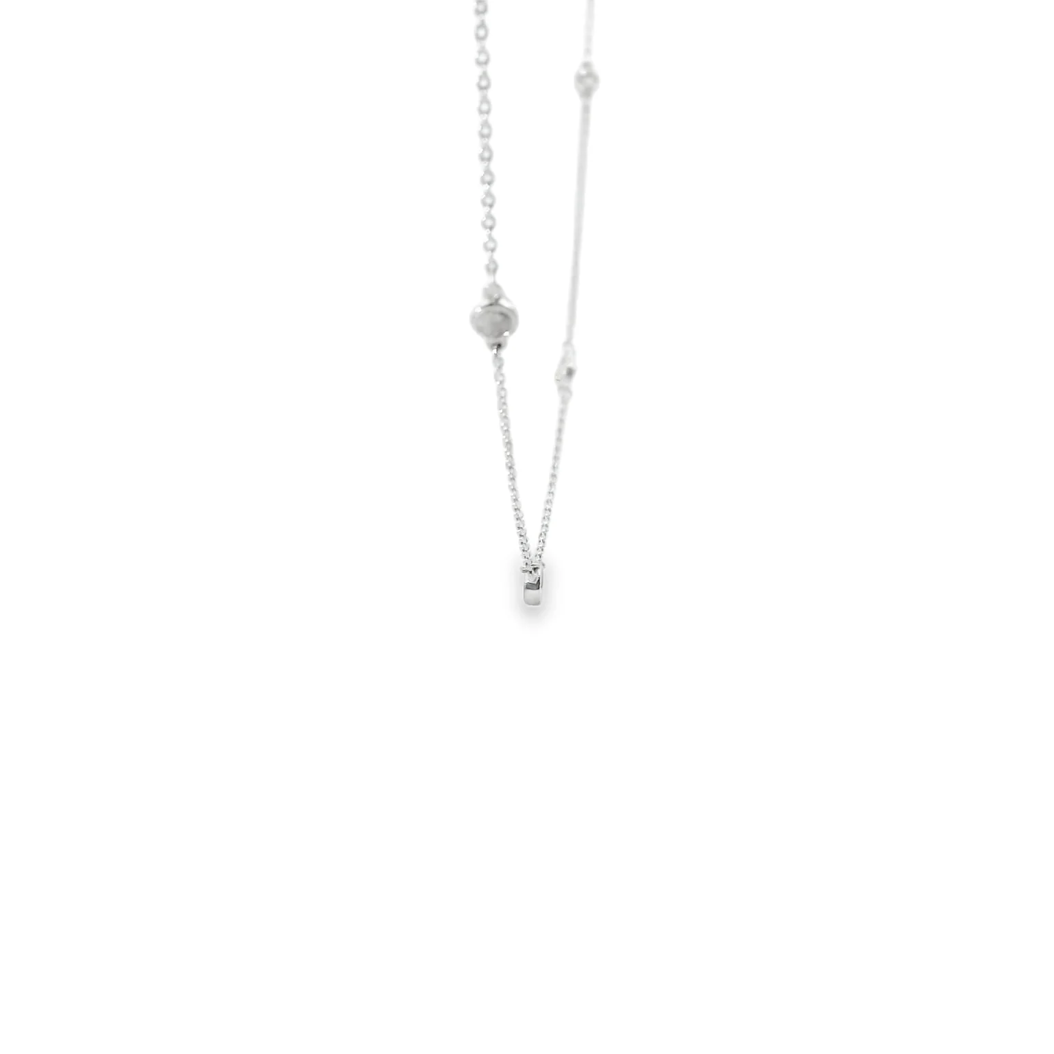 Diamond Bezel Station Necklace - Image 4