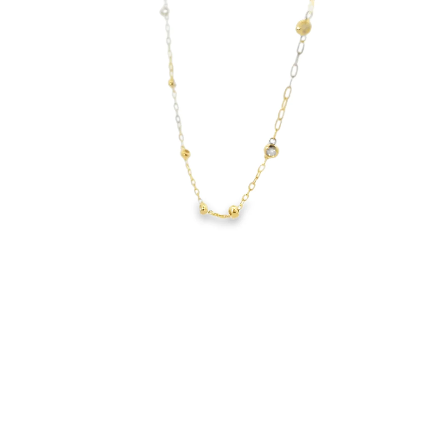 Diamond Bezel Station Necklace - Image 2