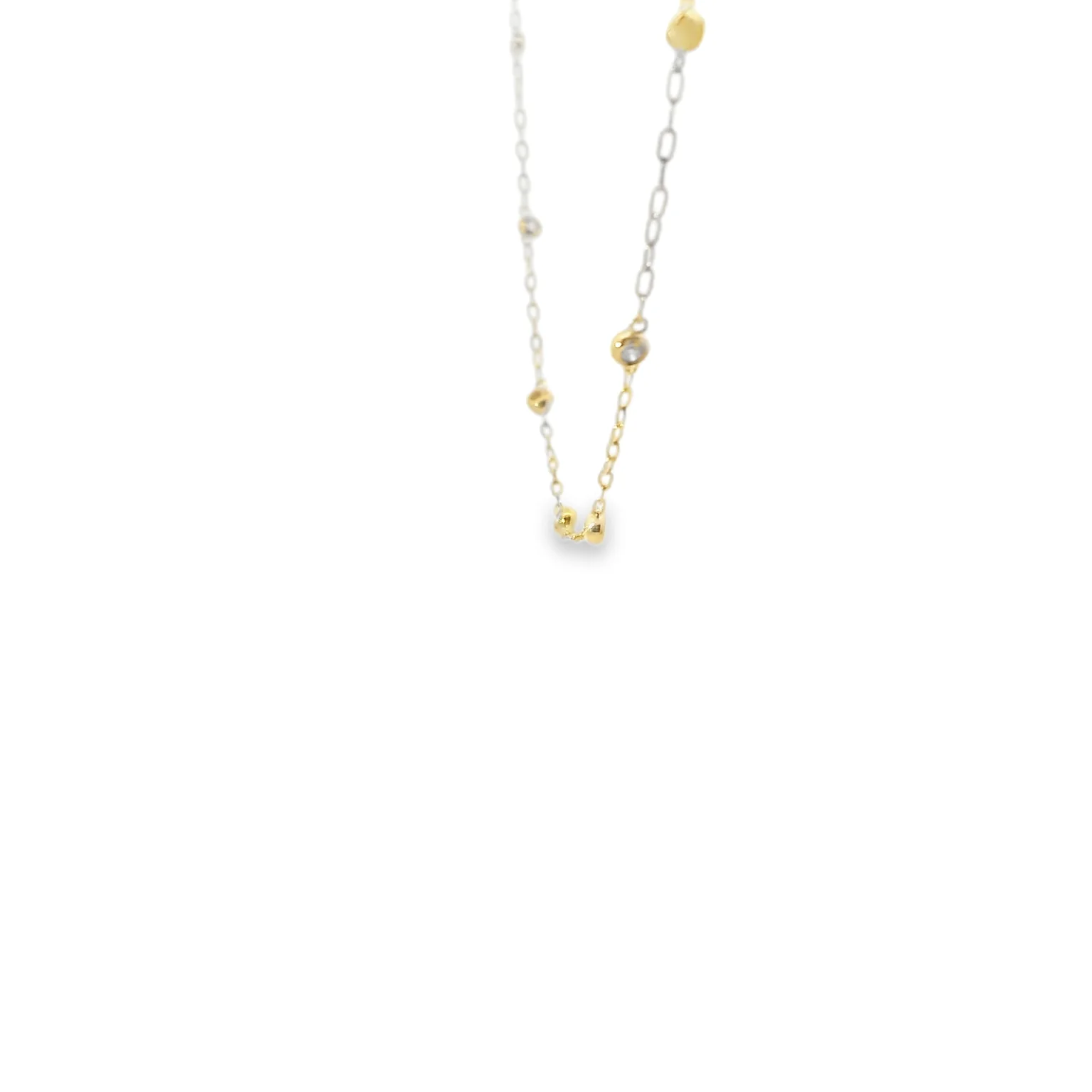 Diamond Bezel Station Necklace - Image 4