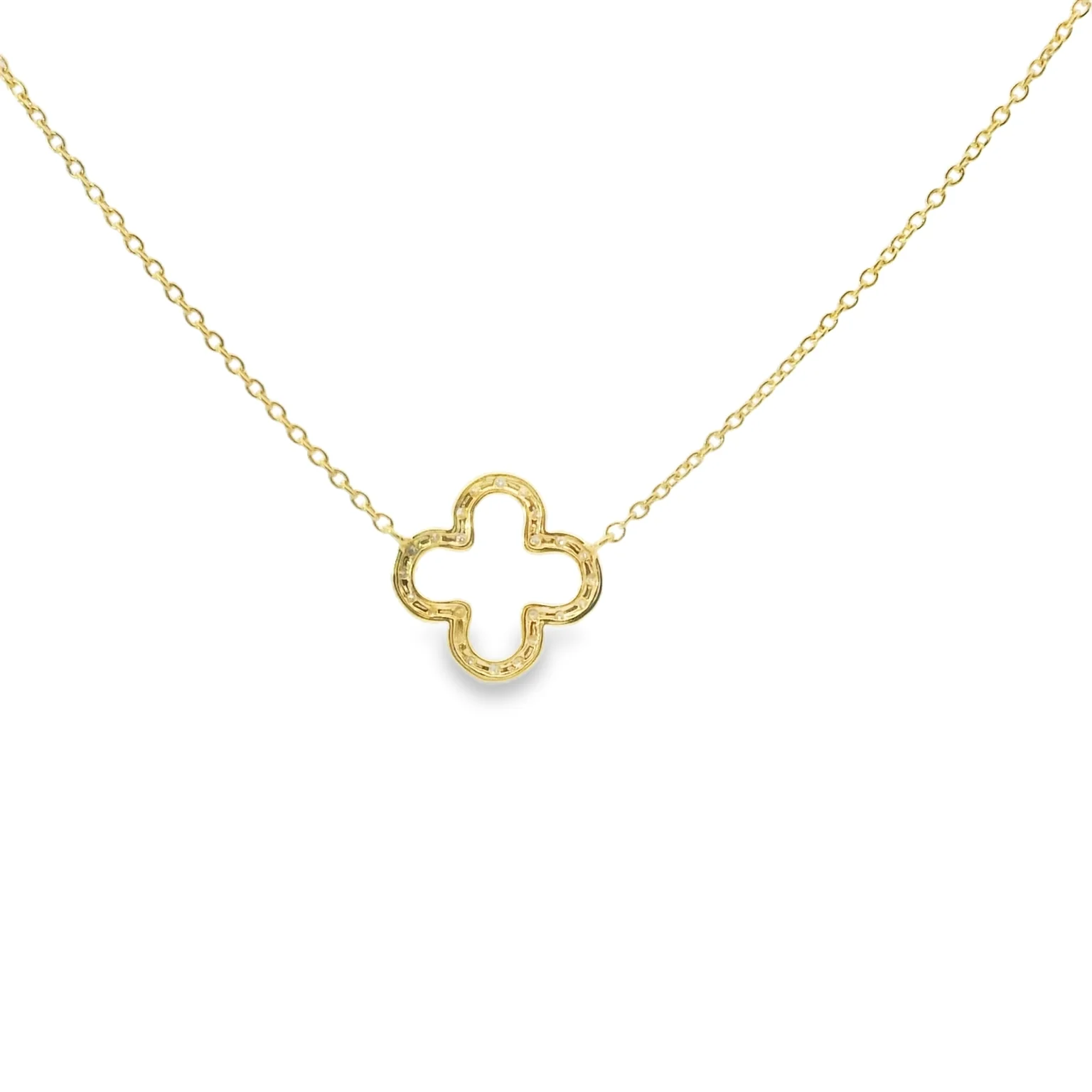 Diamond Clover Necklace - Image 3