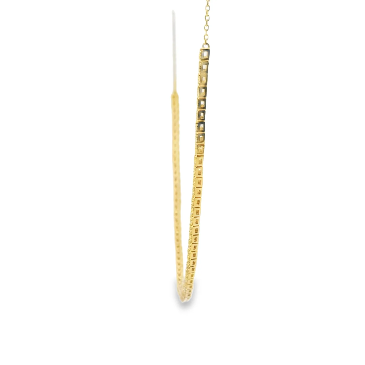 Diamond Cluster Bar Necklace - Image 2