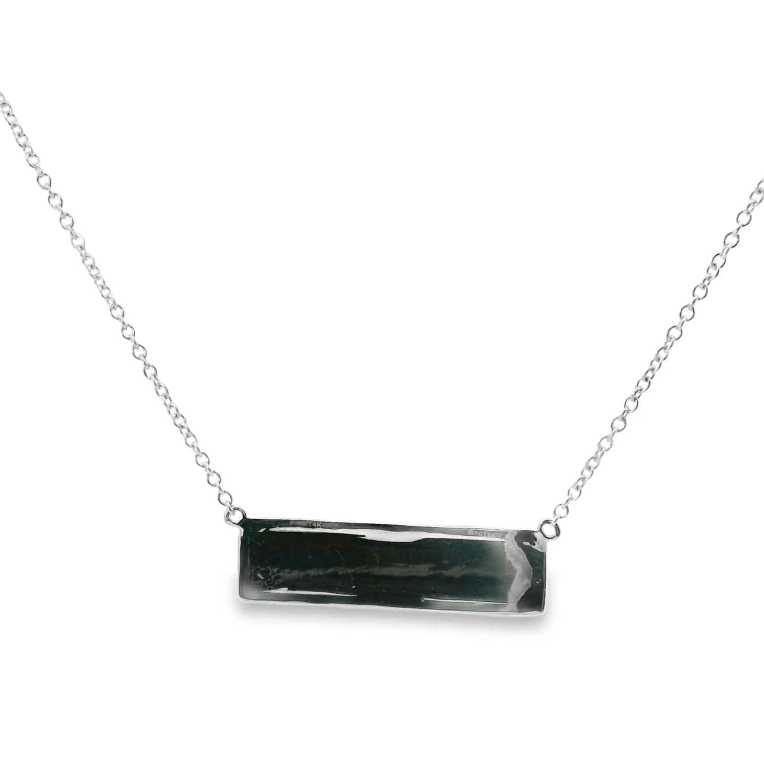 Diamond Halo Bar Pendant - Image 3