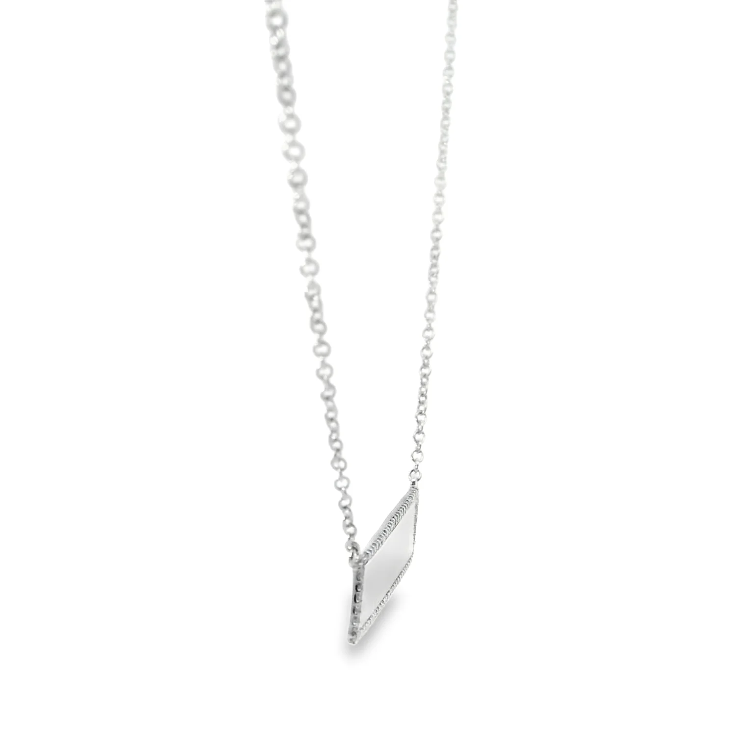 Diamond Halo Bar Pendant - Image 4