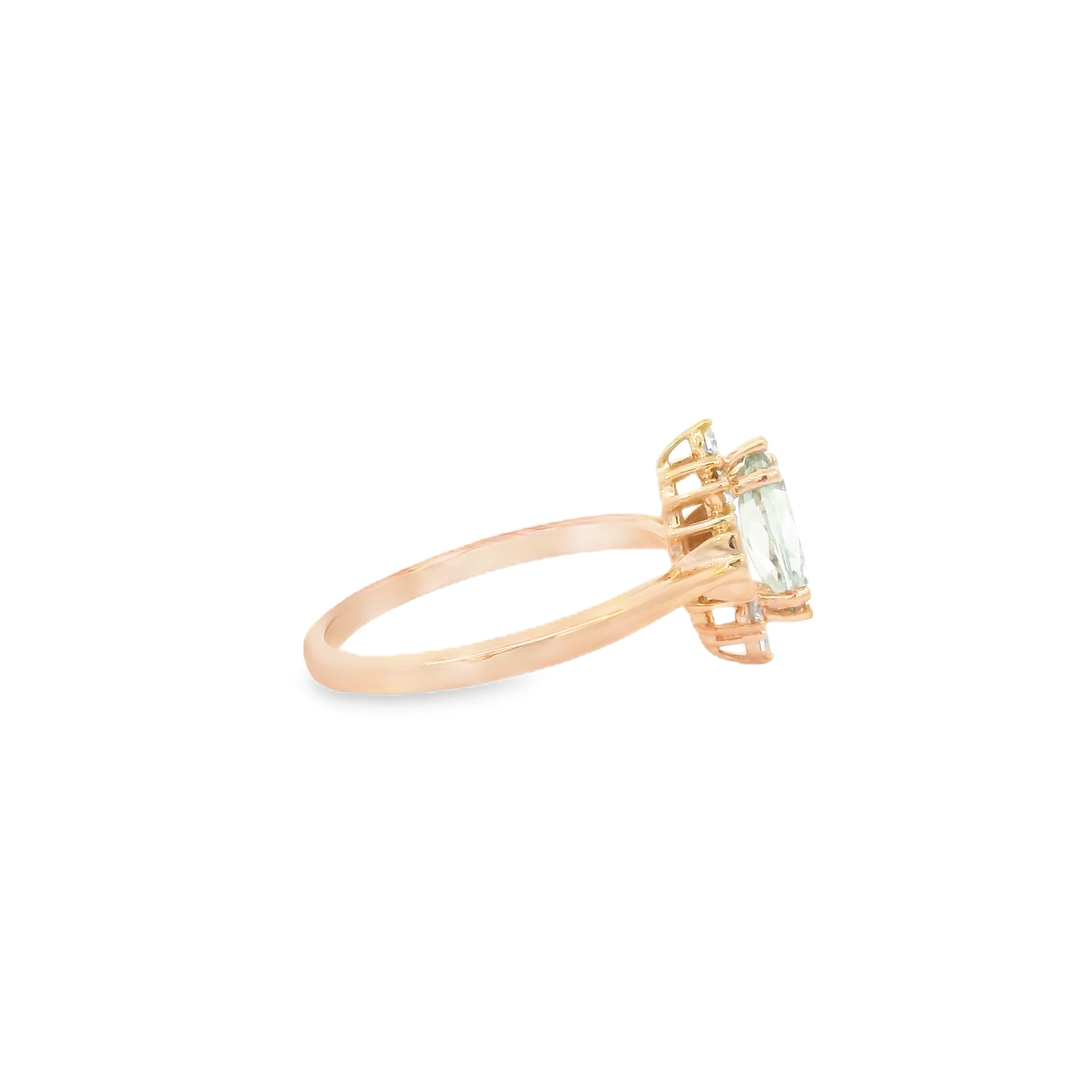 Diamond Halo Sapphire Ring - Image 4