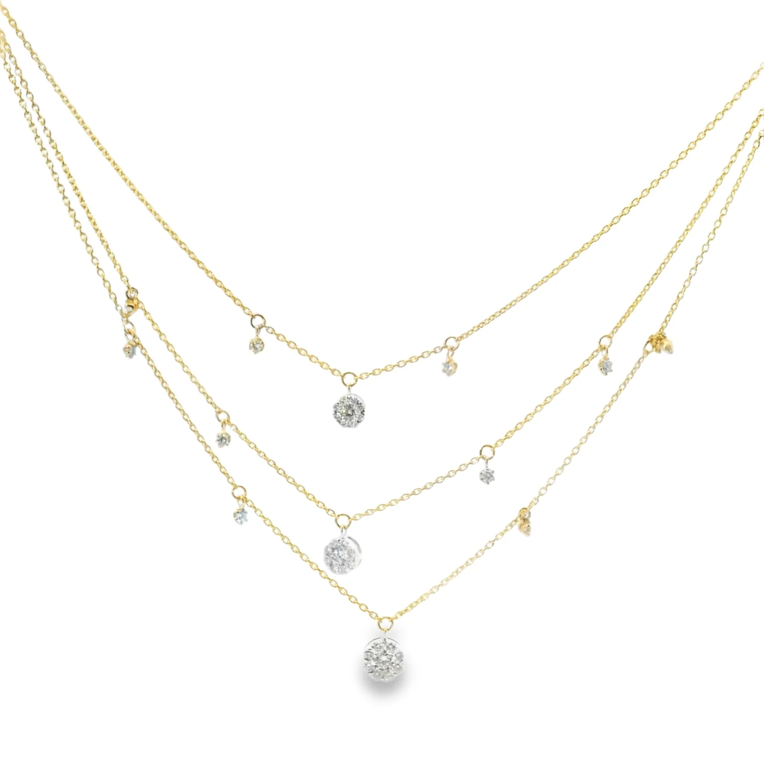 Diamond Multi-Strand Necklace - Image 4