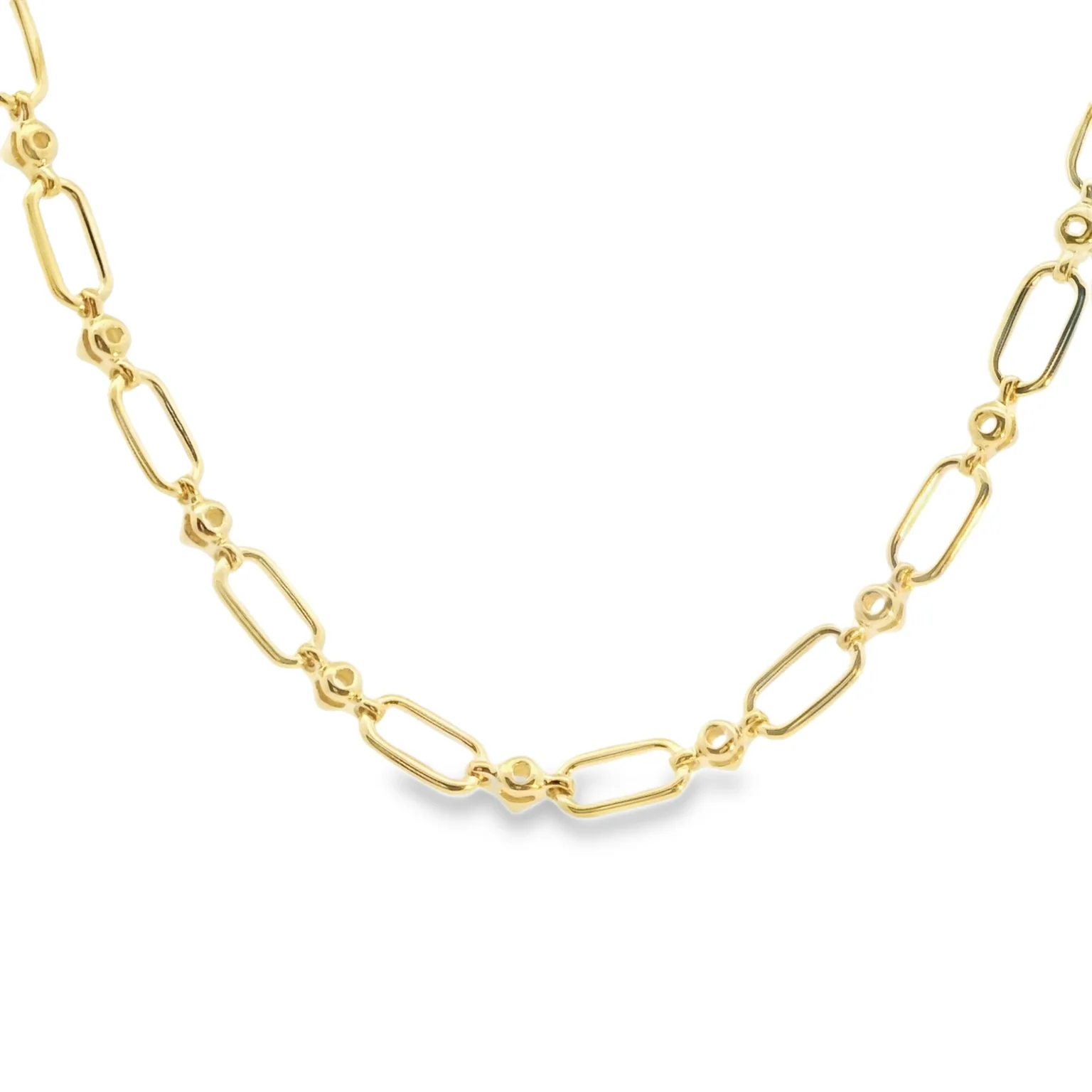 Diamond Open Link Necklace - Image 3