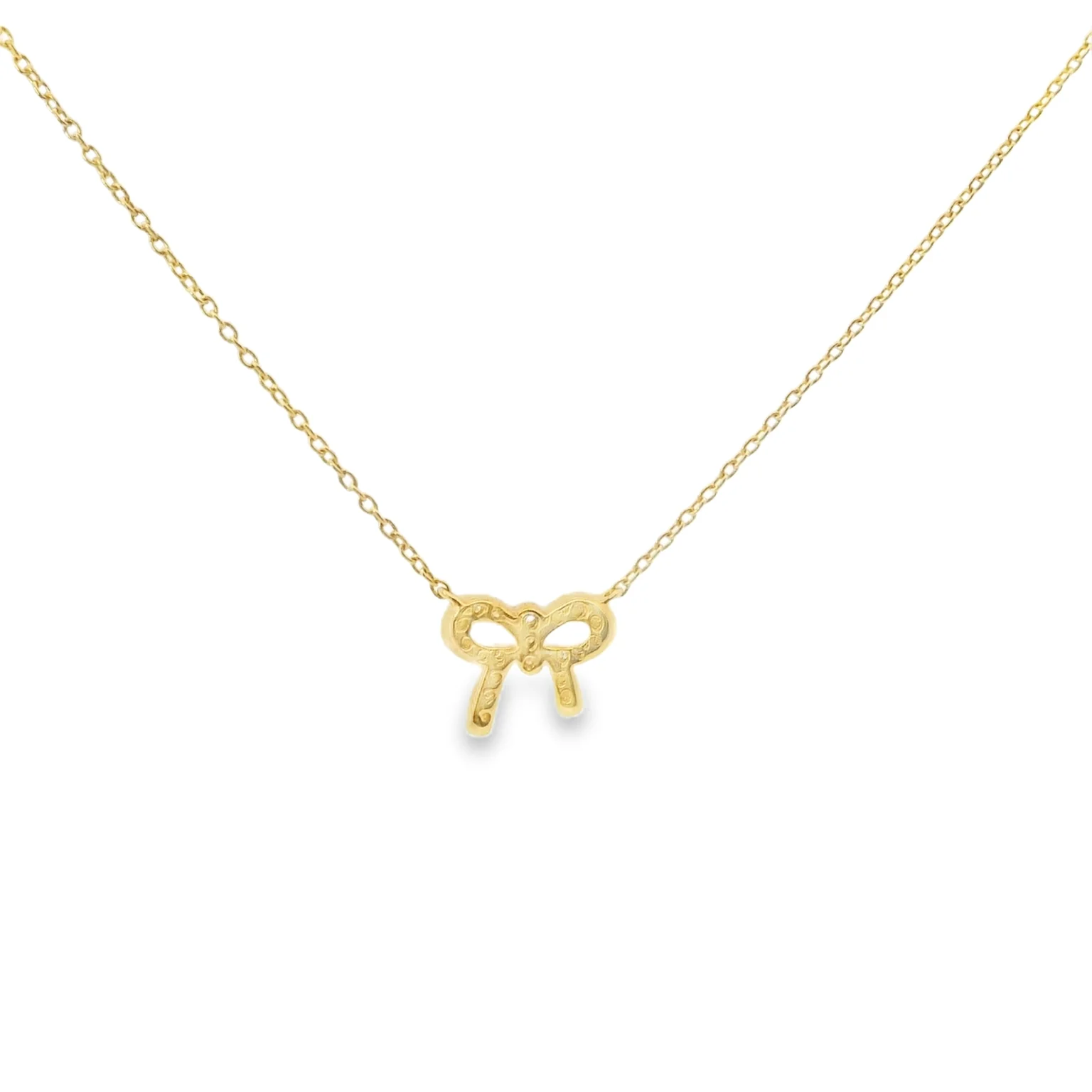 Diamond Pave Bow Pendant - Image 3