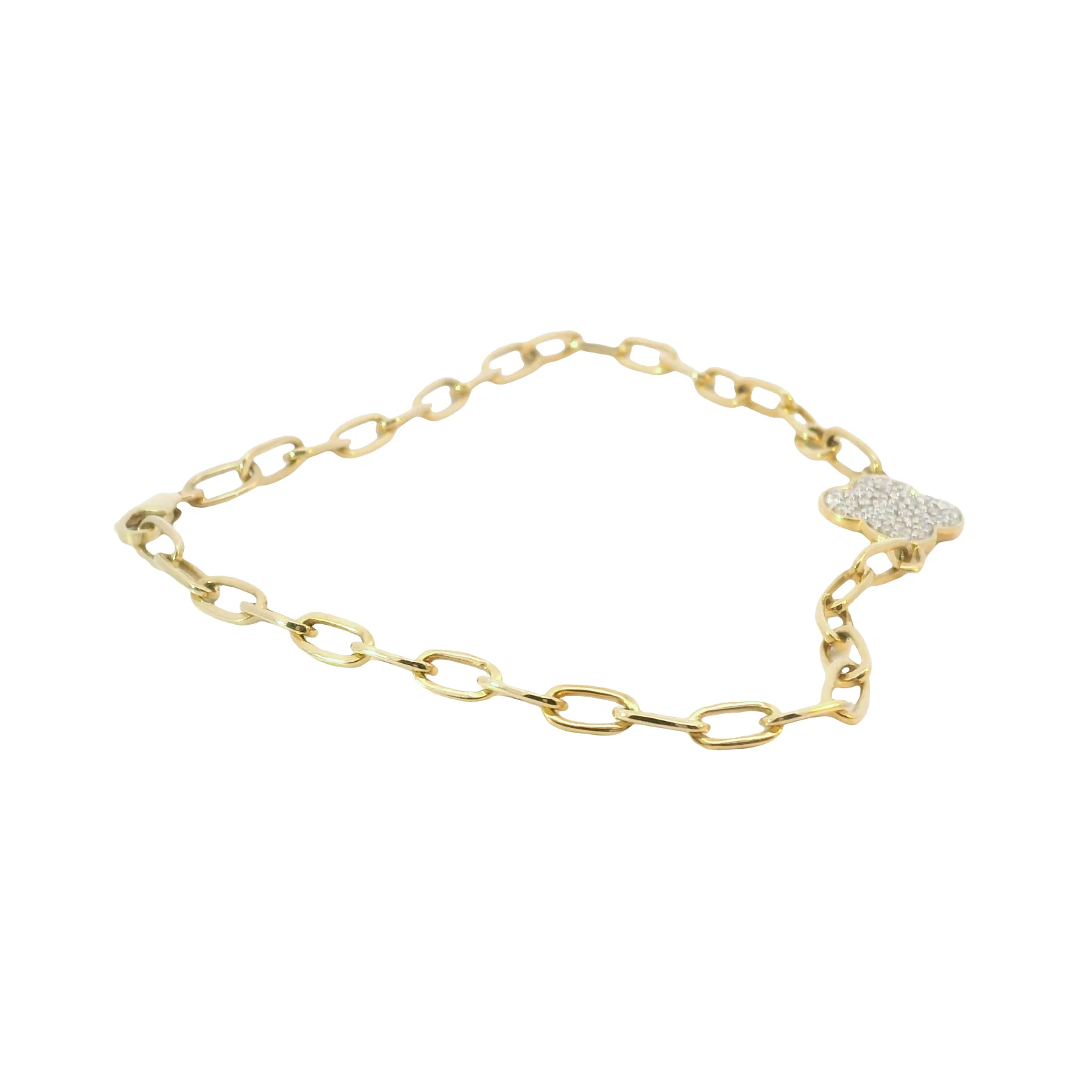 Diamond Pave Clover Bracelet - Image 2