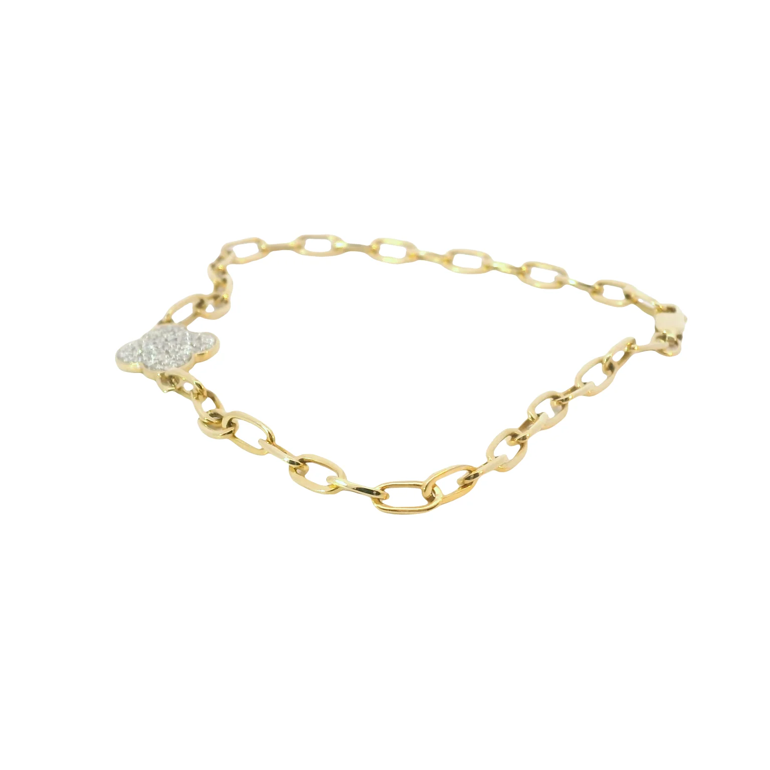 Diamond Pave Clover Bracelet - Image 4