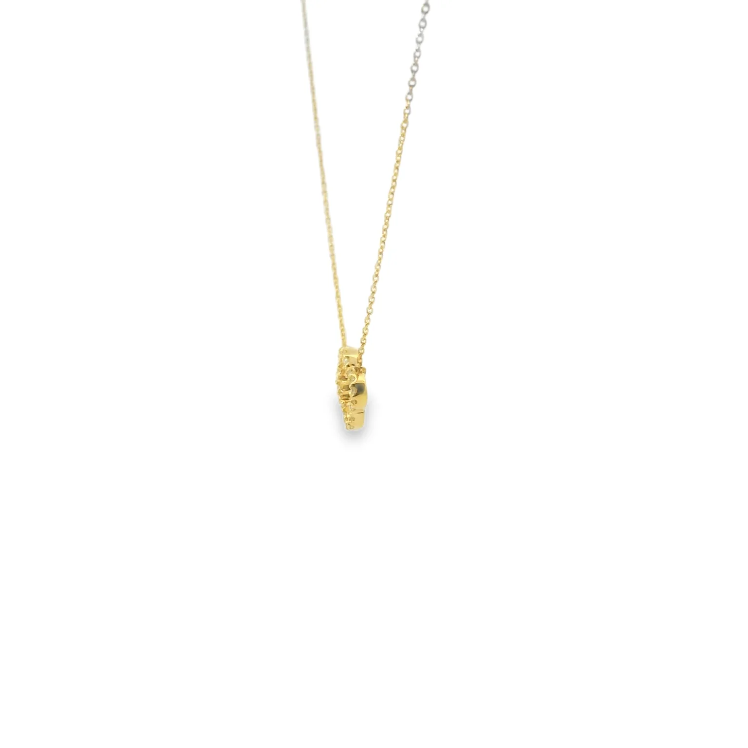 Diamond Pave Clover Frame Pendant - Image 2
