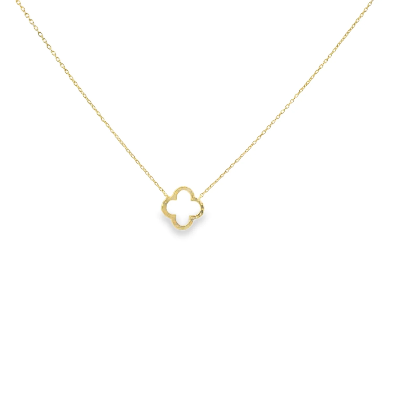 Diamond Pave Clover Frame Pendant - Image 3