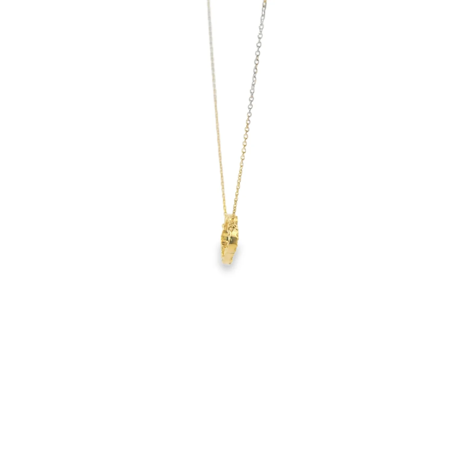 Diamond Pave Clover Frame Pendant - Image 4
