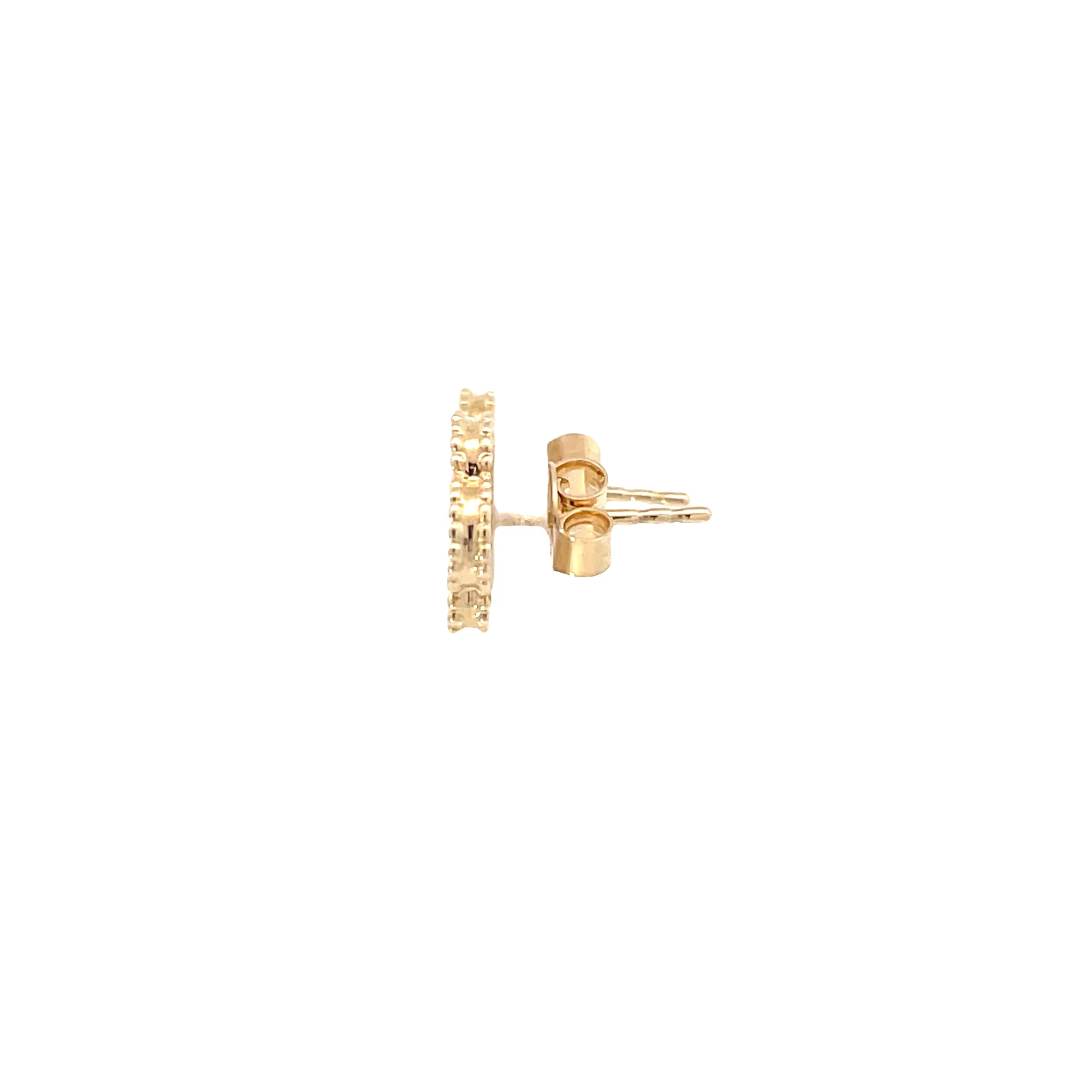 Diamond Pave Clover Studs - Image 2