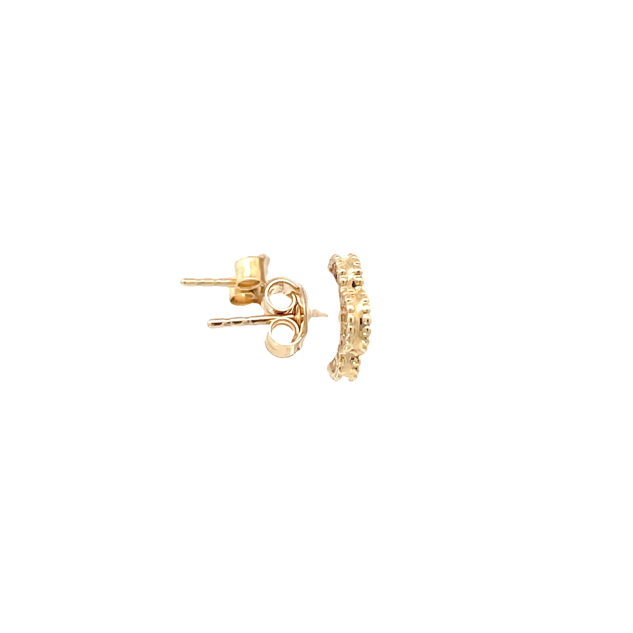 Diamond Pave Clover Studs - Image 4