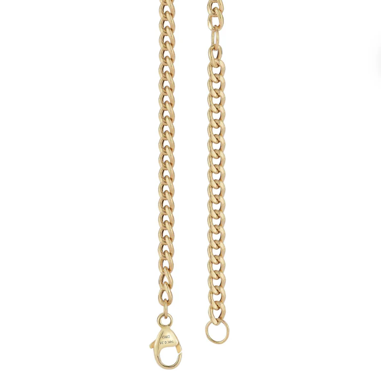 Diamond Pave Disc Centered on Cuban Chain - Image 2