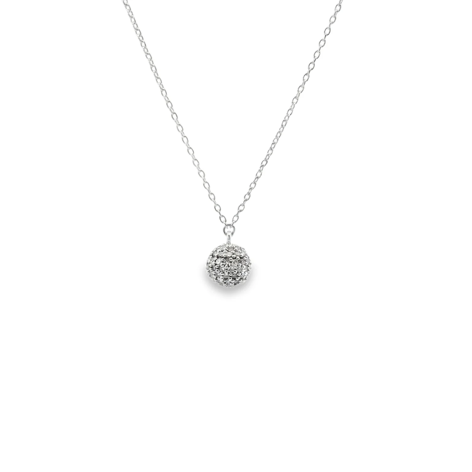 Diamond Pave Disco Ball Pendant - Image 2