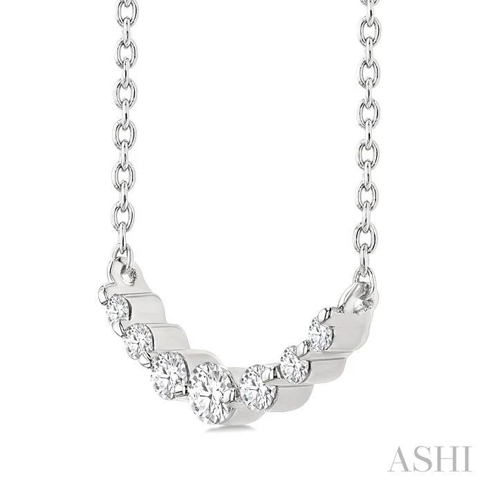 Diamond Smile Bar Pendant - Image 3