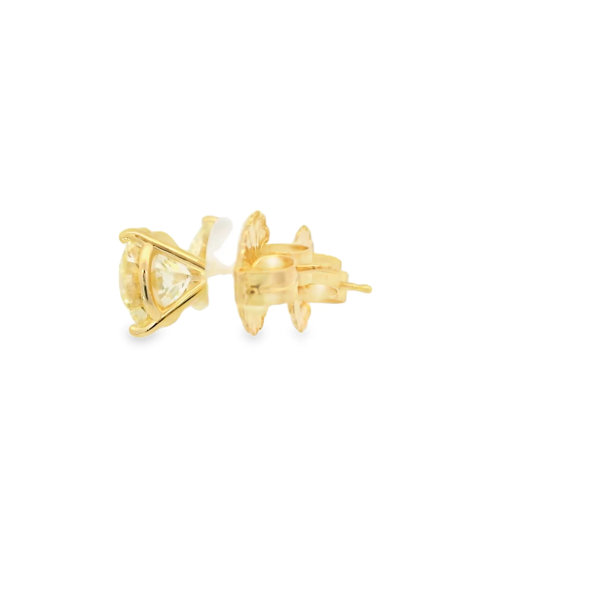 Diamond Solitaire Earrings - Image 3