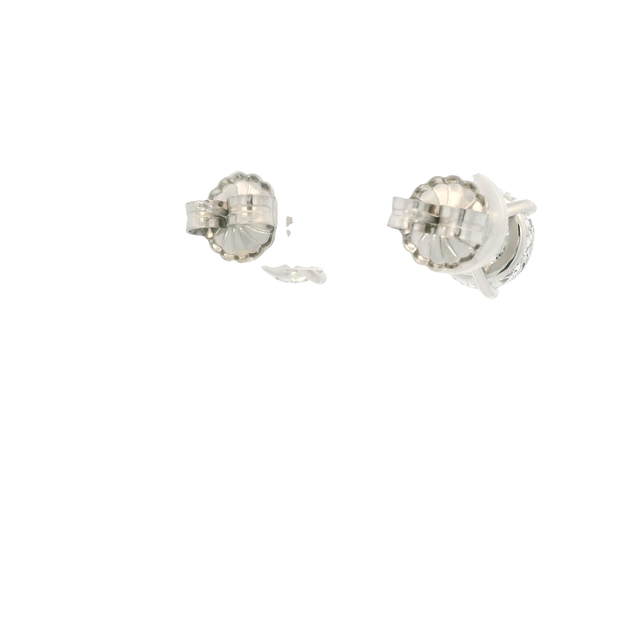 Diamond Solitaire Earrings - Image 4