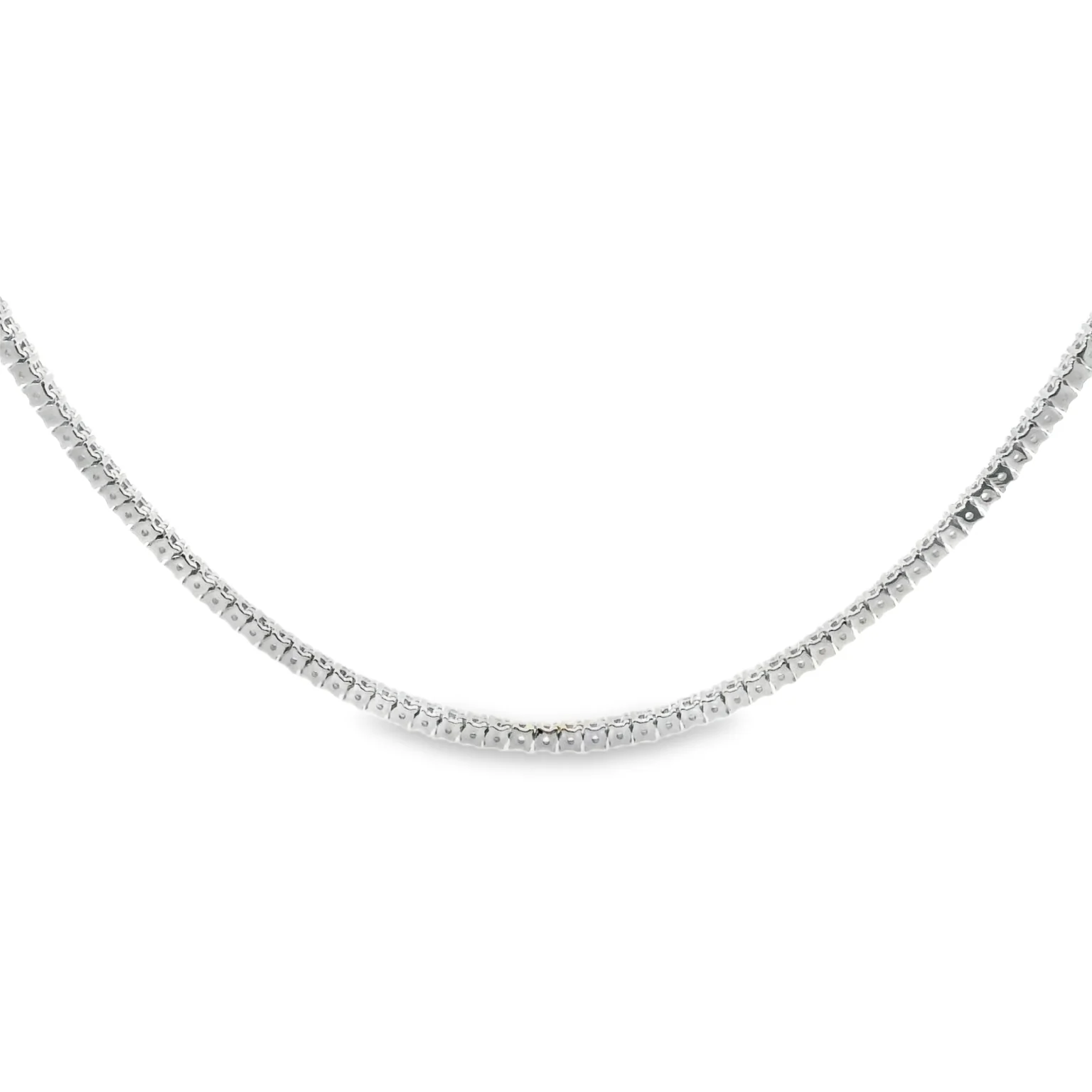 Diamond Tennis and Paperclip Necklace - Image 3