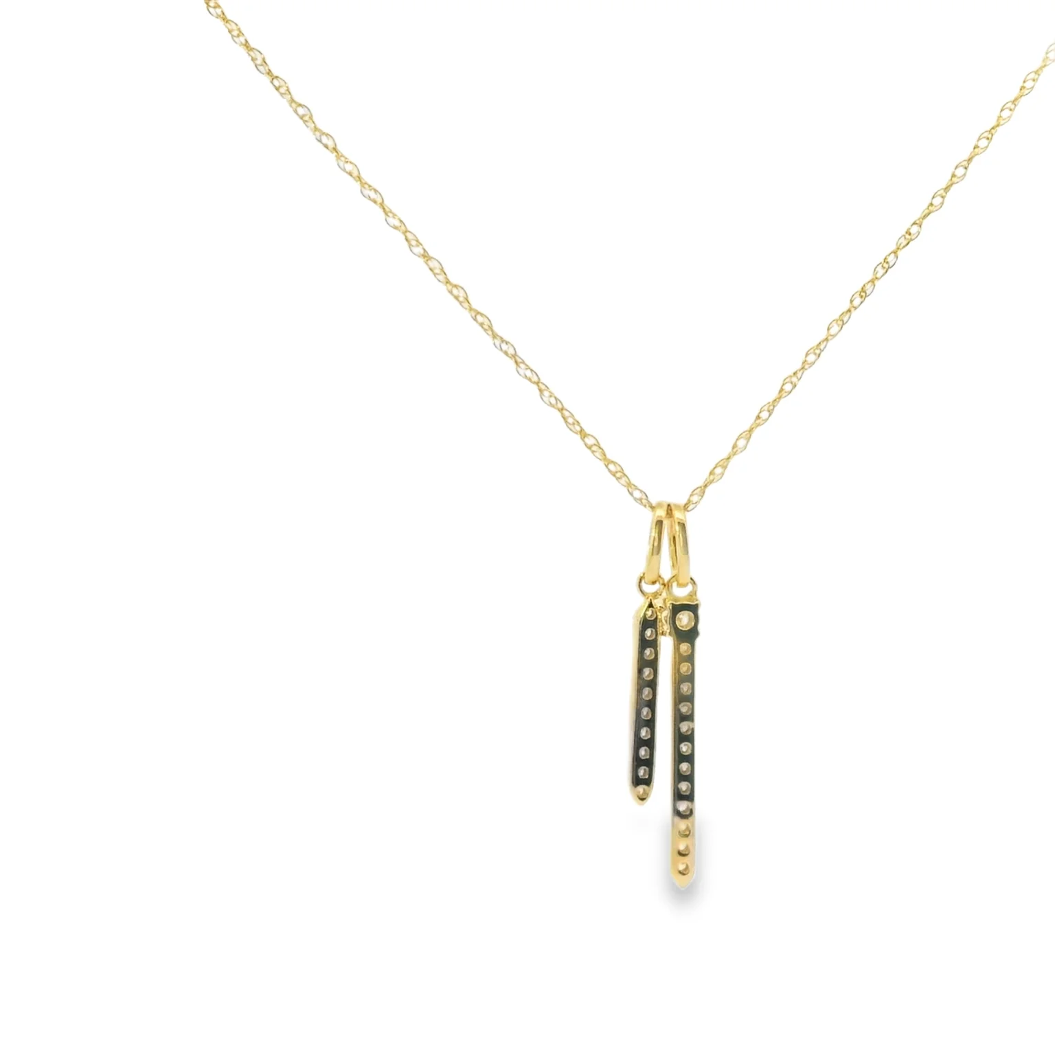 Double Diamond Bar Dangle - Image 3