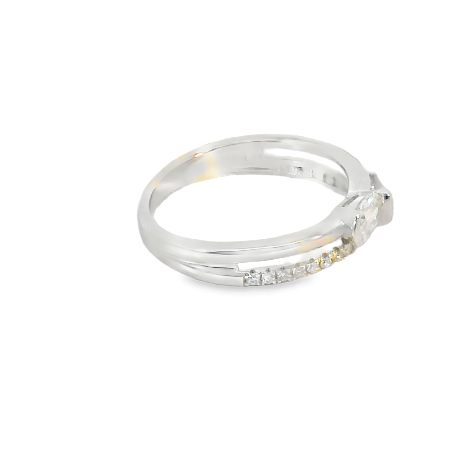 Double Row Lab Grown Diamond Band - Image 4