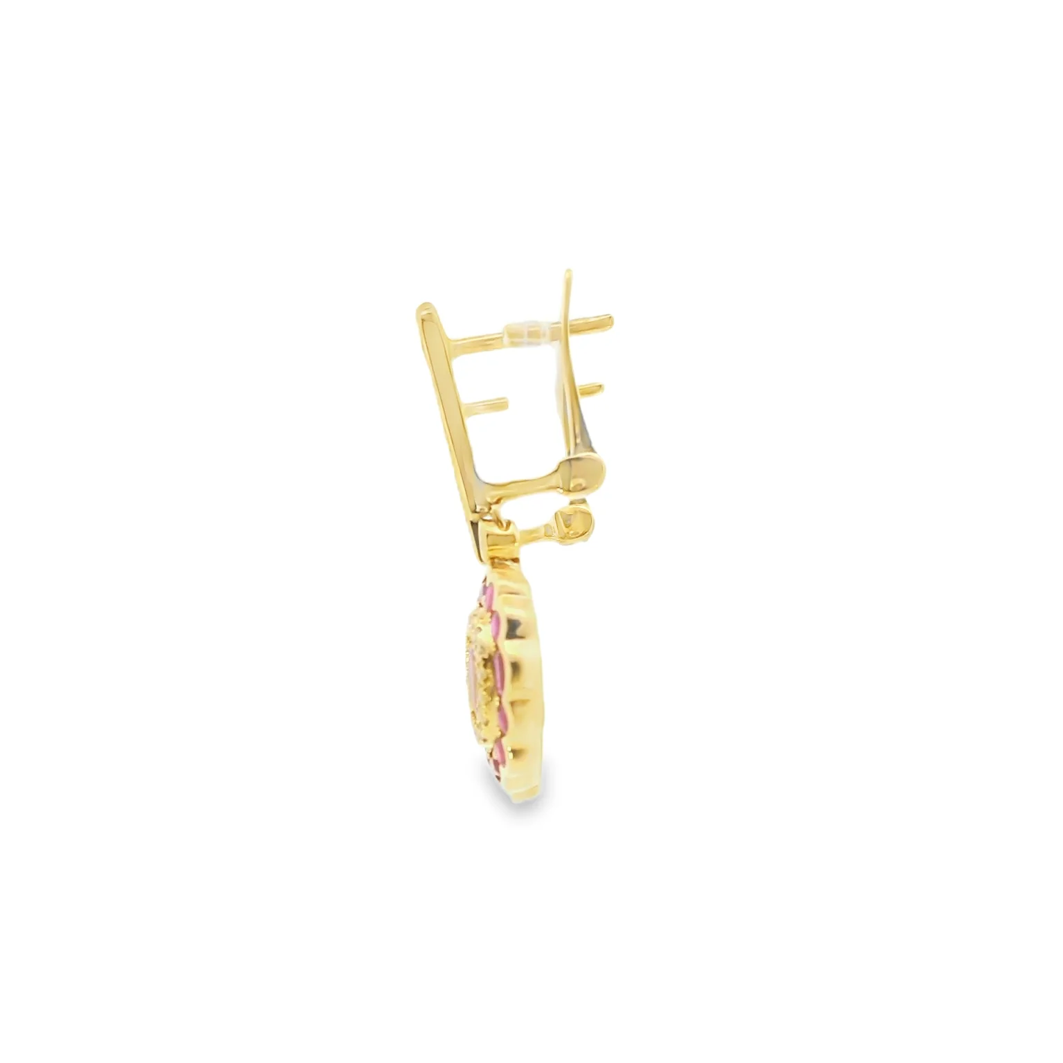 Drop Earrings with Rubies and Diamonds - Image 2
