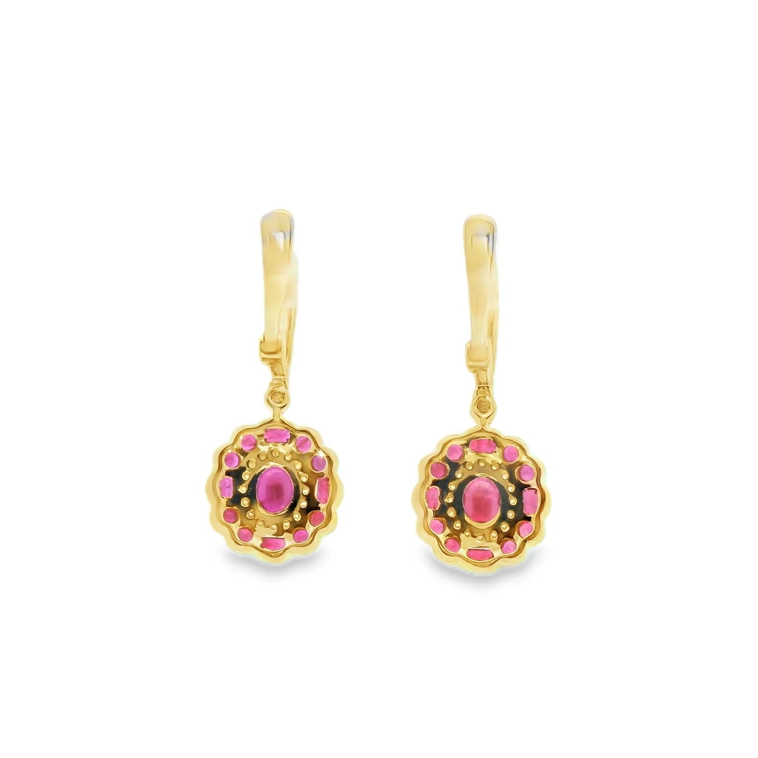 Drop Earrings with Rubies and Diamonds - Image 3