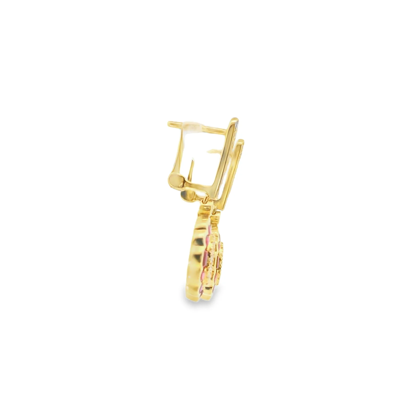 Drop Earrings with Rubies and Diamonds - Image 4