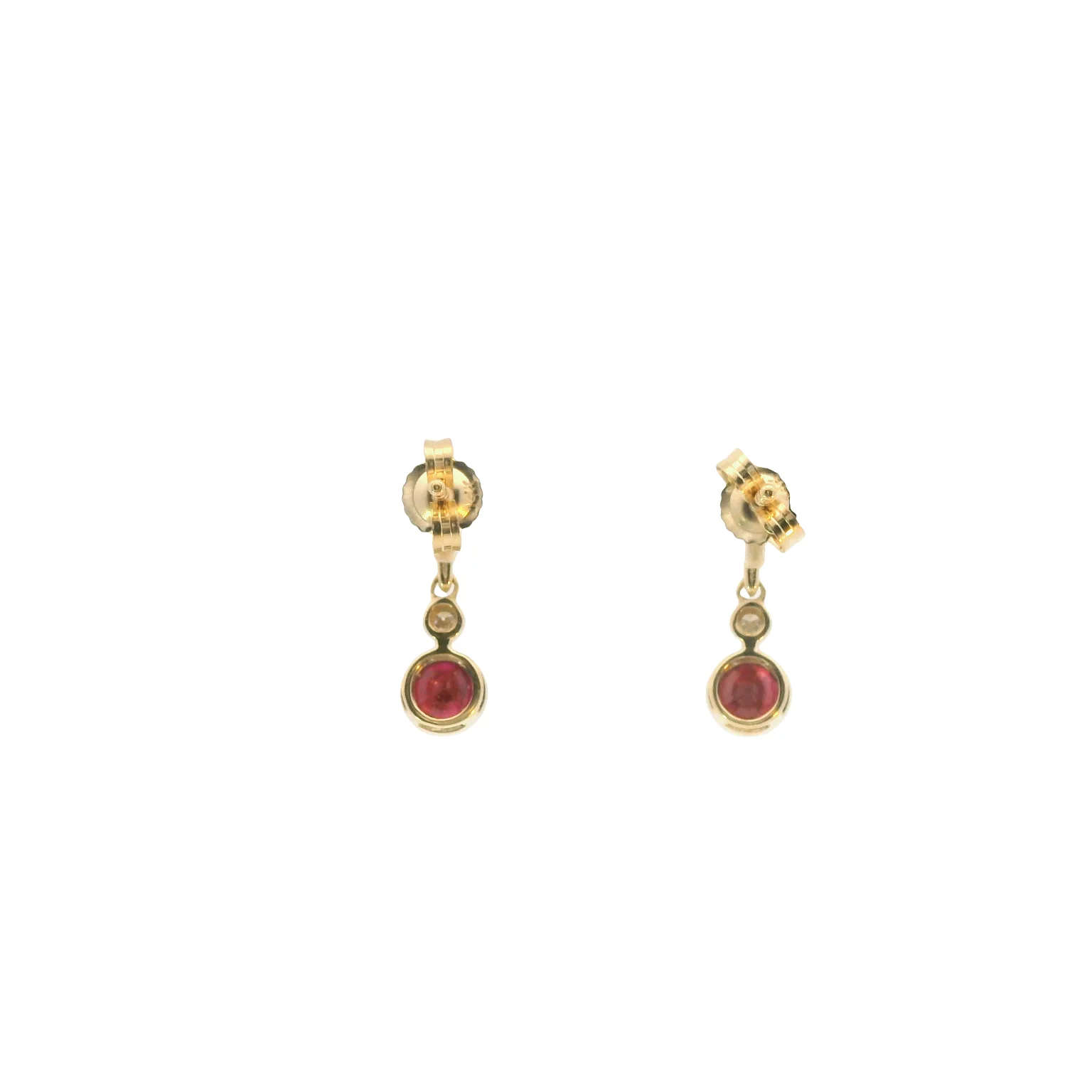 Drop Earrings with Rubies and Diamonds - Image 3