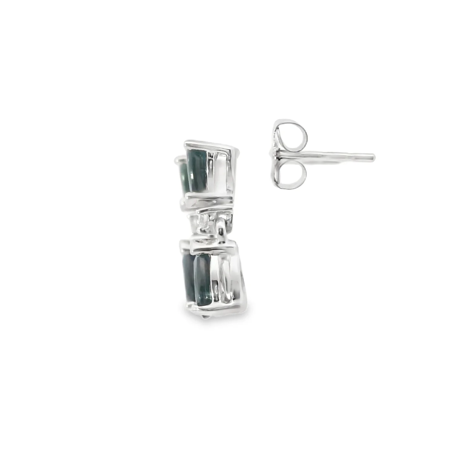 Drop Earrings with Sapphires and Diamonds - Image 2