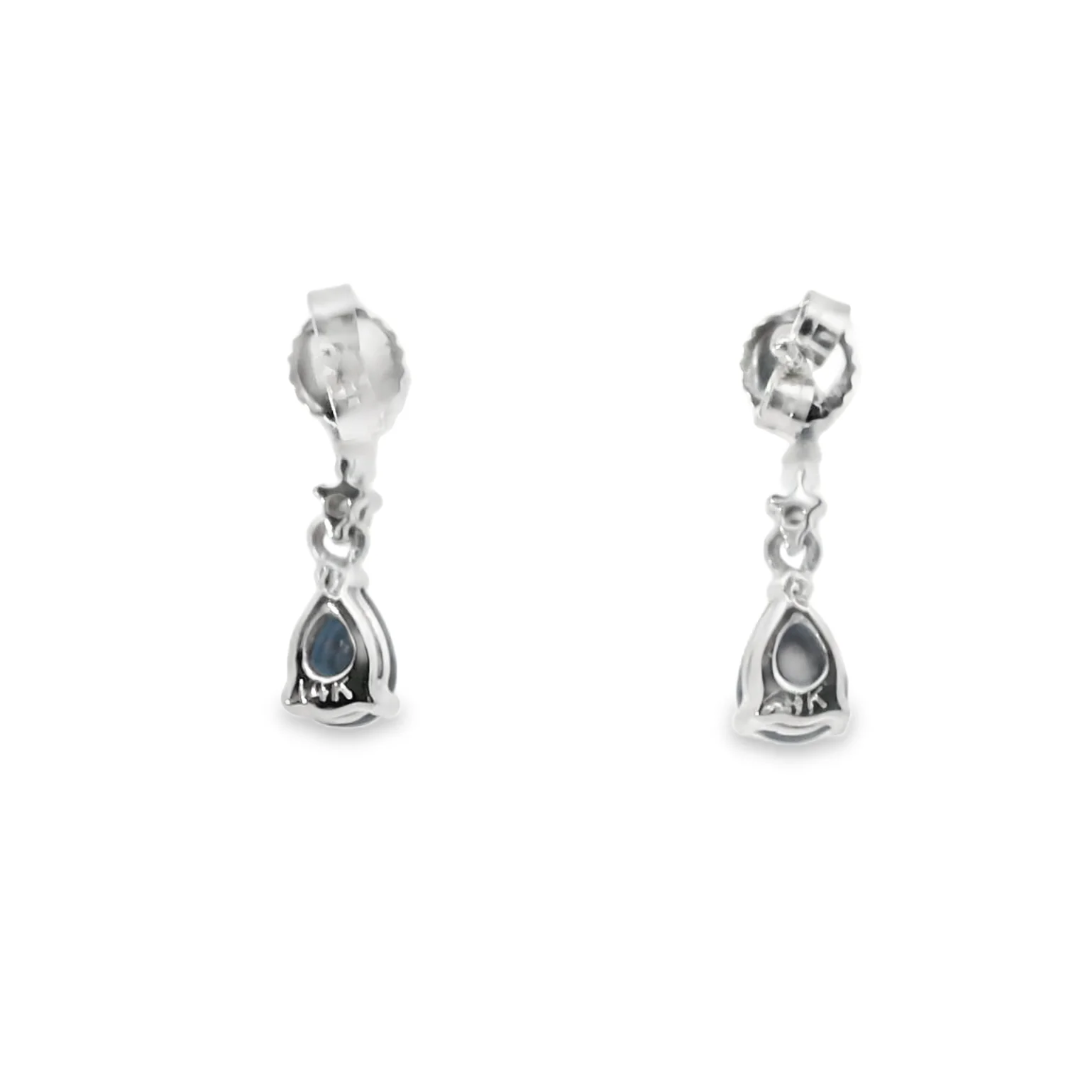 Drop Earrings with Sapphires and Diamonds - Image 3