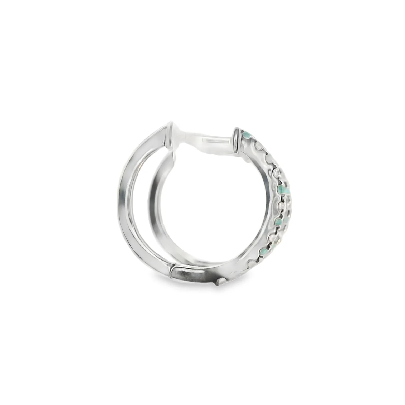 Emerald and Diamond Huggies - Image 4