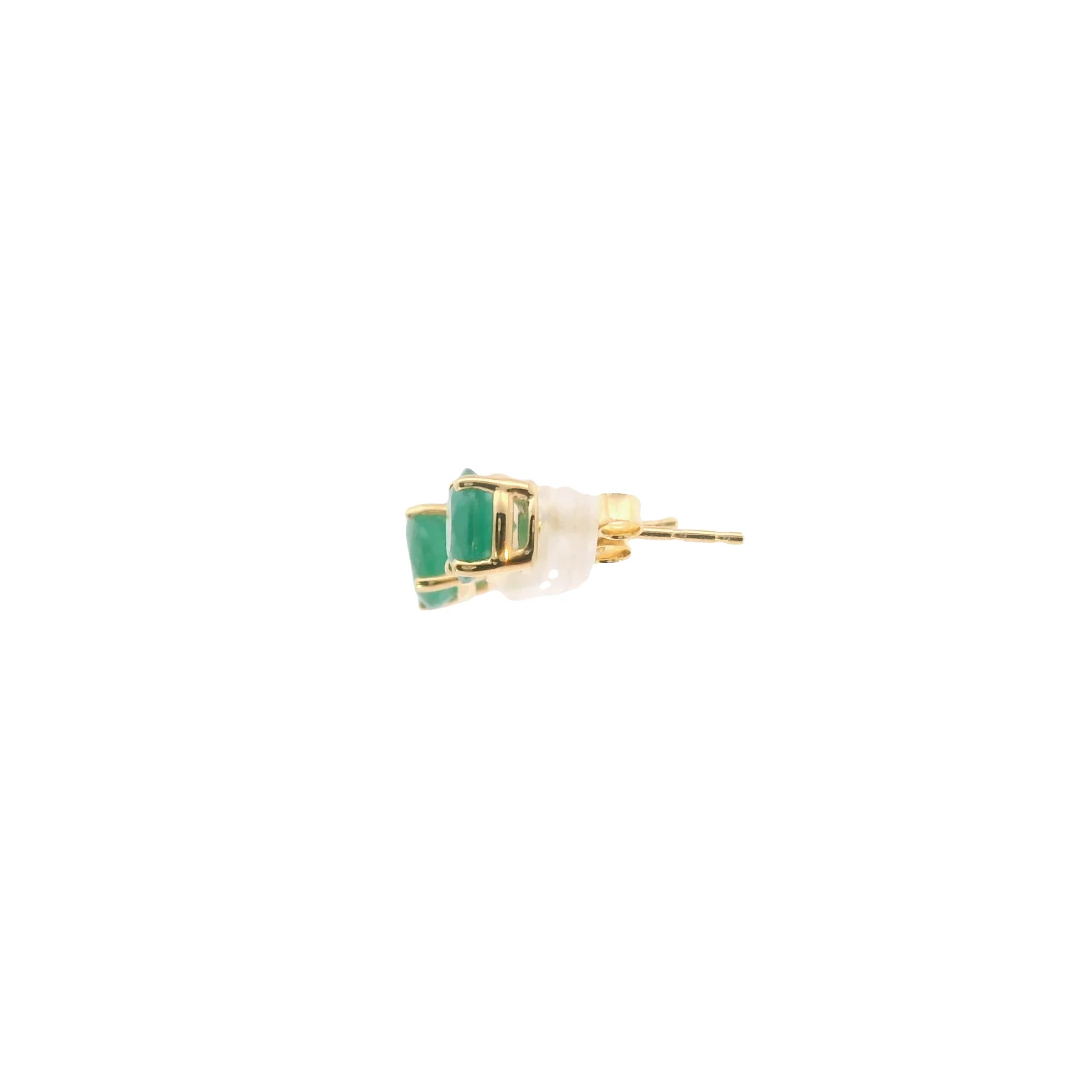 Emerald Solitaire Earrings - Image 2