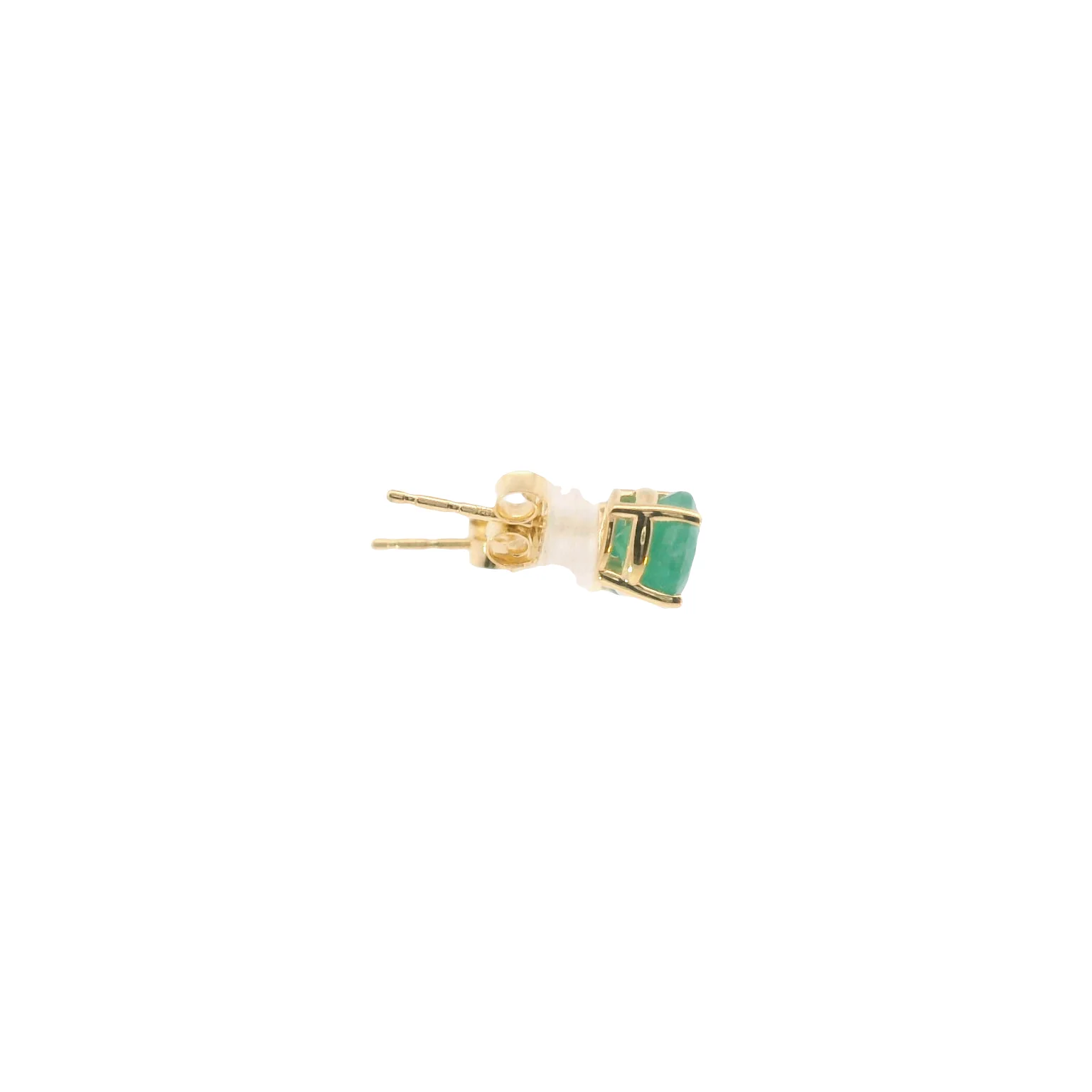 Emerald Solitaire Earrings - Image 4