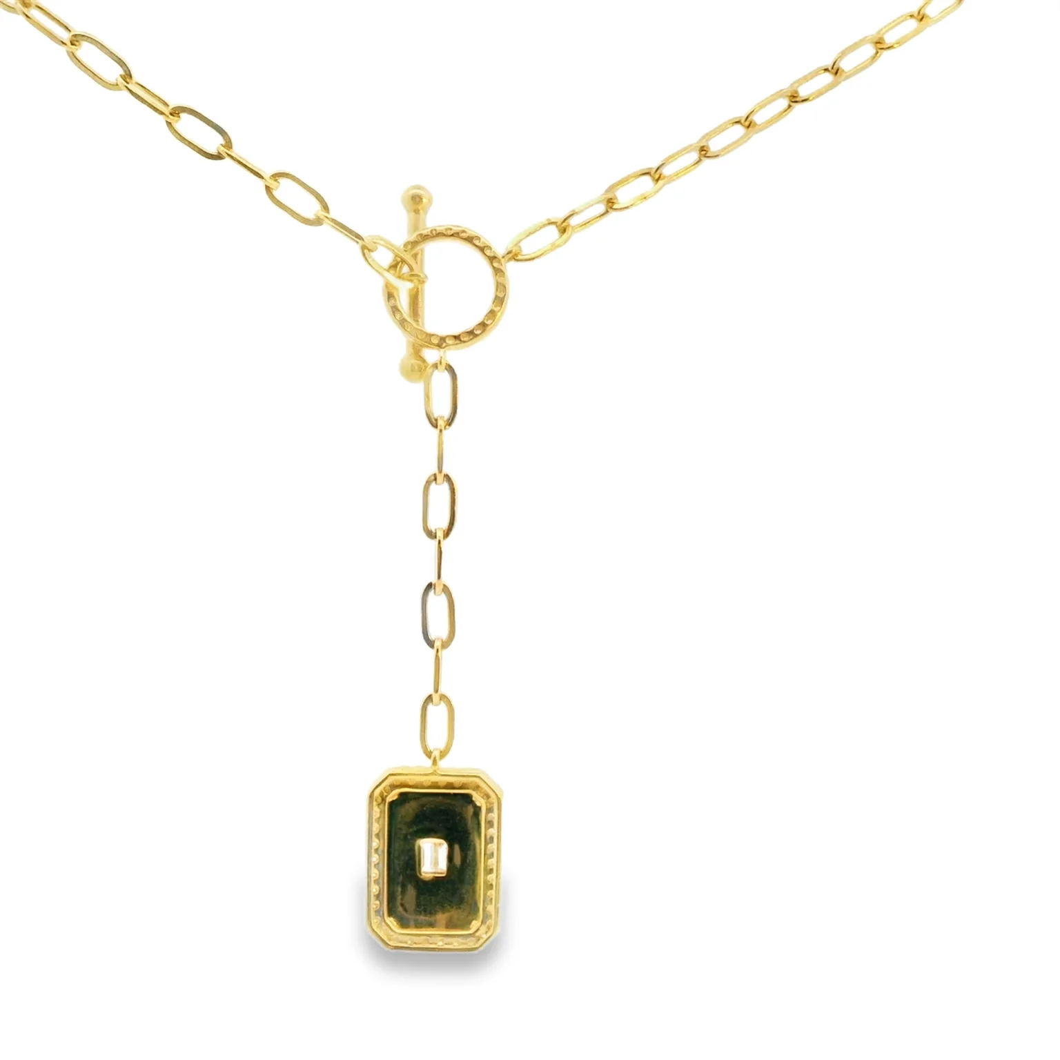 Fluted Toggle Medallion Necklace - Image 3