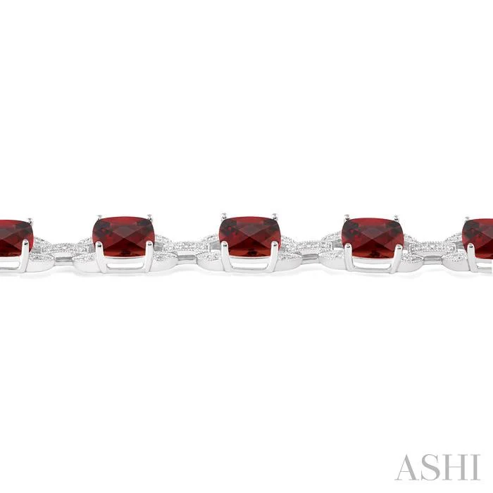 Garnet and Diamond Tennis Bracelet - Image 2