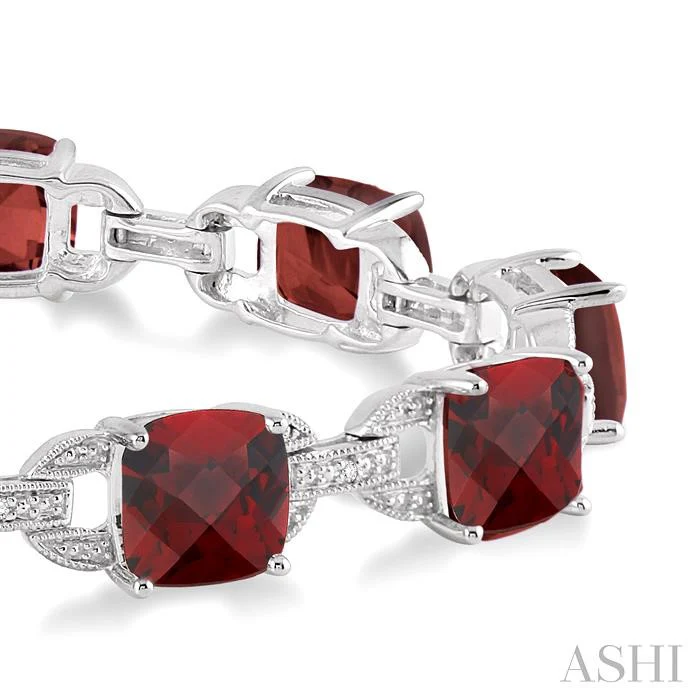 Garnet and Diamond Tennis Bracelet - Image 3
