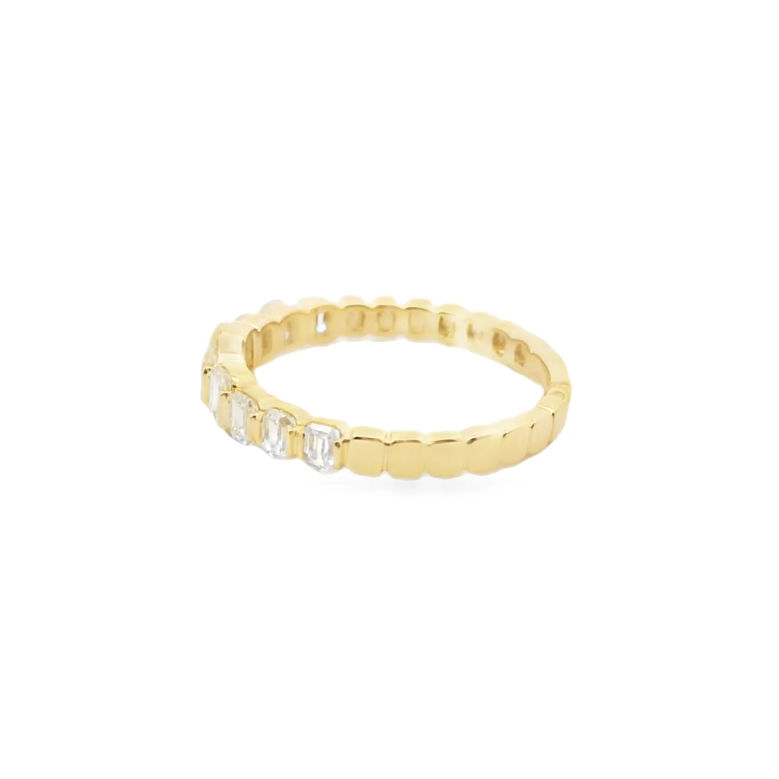 Graduated Emerald Cut Diamond Ring - Image 2