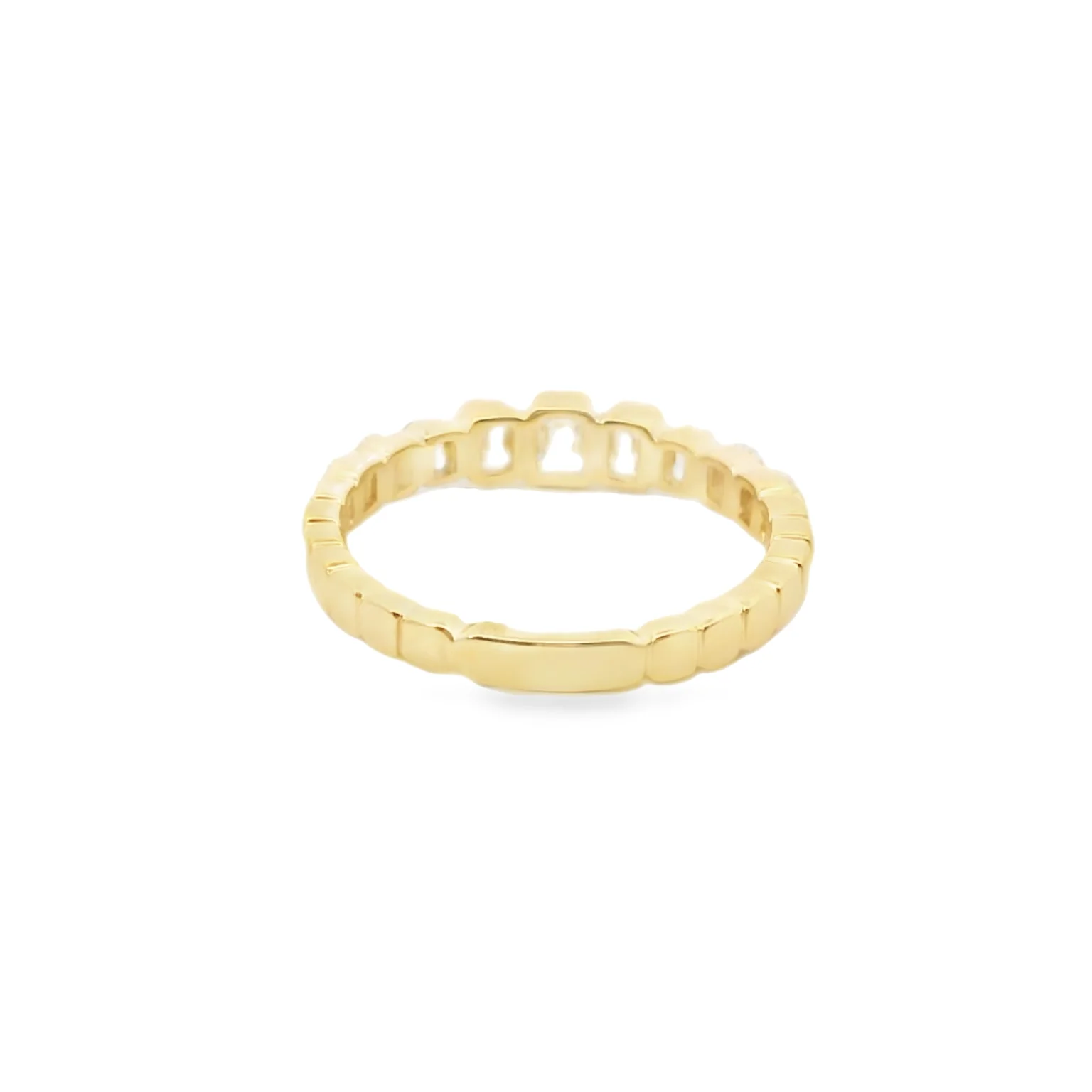 Graduated Emerald Cut Diamond Ring - Image 3