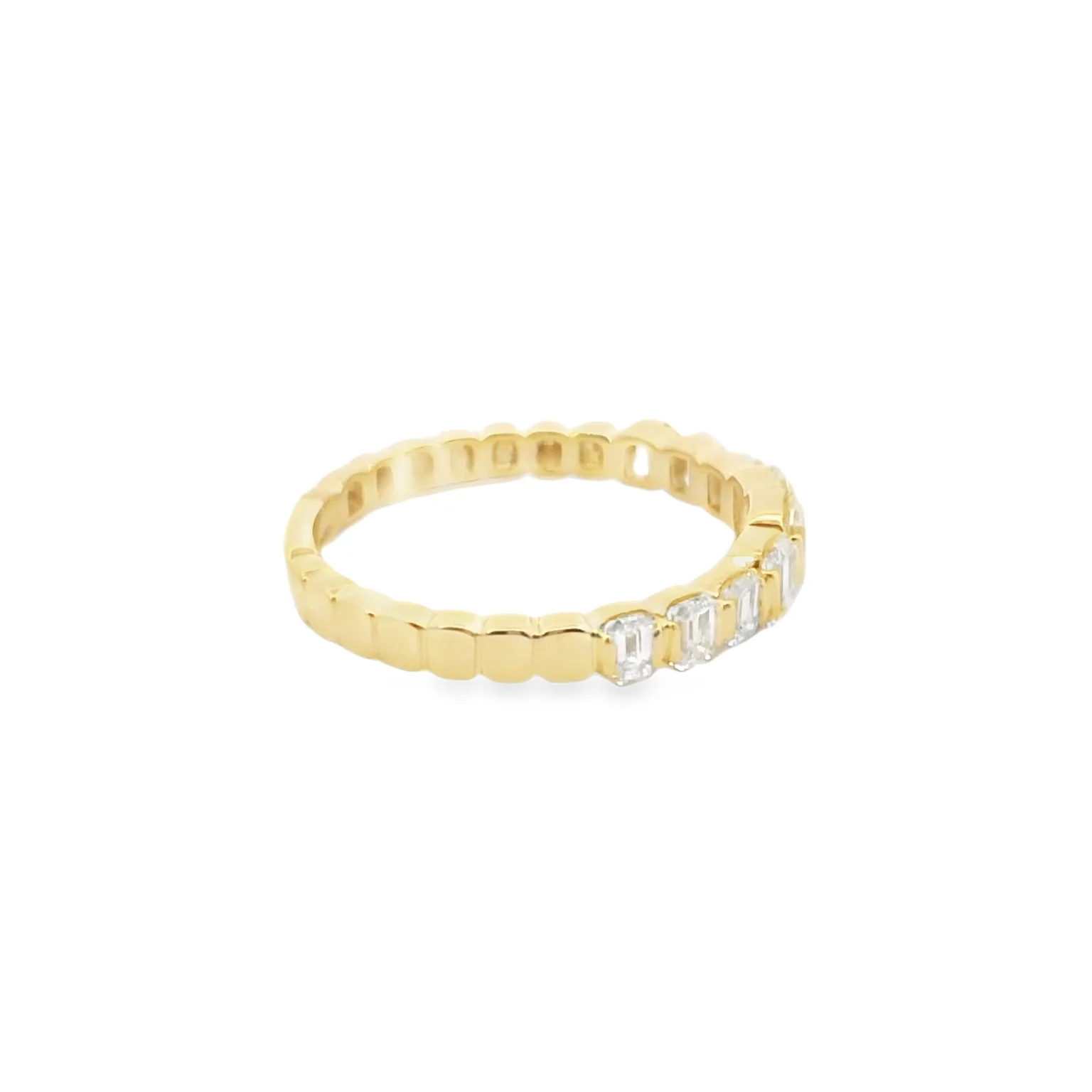 Graduated Emerald Cut Diamond Ring - Image 4