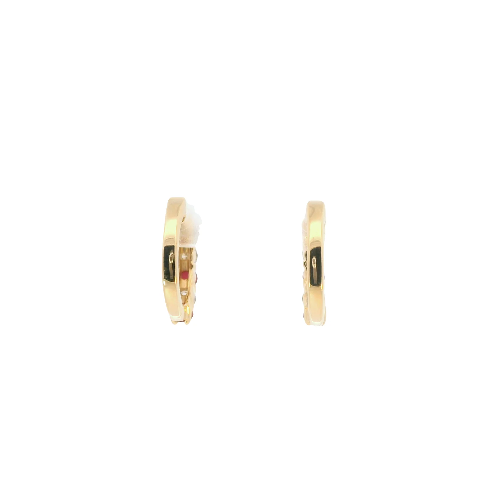 Huggies with Rubies and Diamonds - Image 3