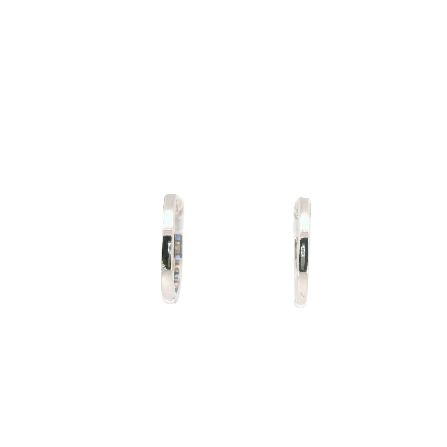 Huggies with Sapphires and Diamonds - Image 3