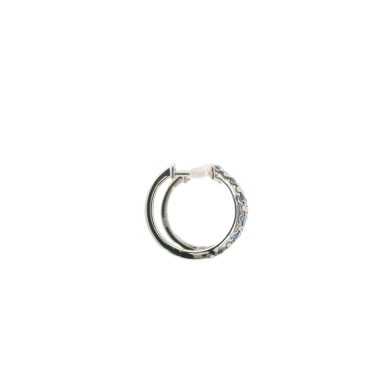 Huggies with Sapphires and Diamonds - Image 4